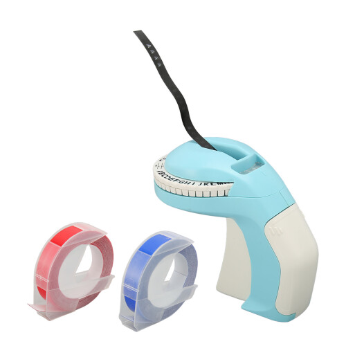 Embossing Label Maker 600dpi DIY Manual Label Printer 3D Portable Embossed Label Maker Writer Blue 1