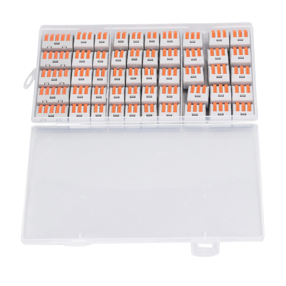 50Pcs Quick Connect Terminals 2 3 5 Port Compact Splicing Electrical Wire Connector Kit 32A 3281314801850