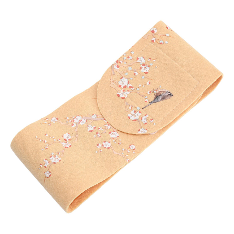 Yellow 2 Pcs Neck Wrinkle Patches Faux Suede Washable Anti Aging Smoothing Gel Neck Wrap Pad