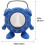 (Blue) Kitchen Timer, For Baking Teaching Cooking Egg Potty Training Cute 60 Mins Twist Wind-up Timer With Ring Alert, No Battery 5