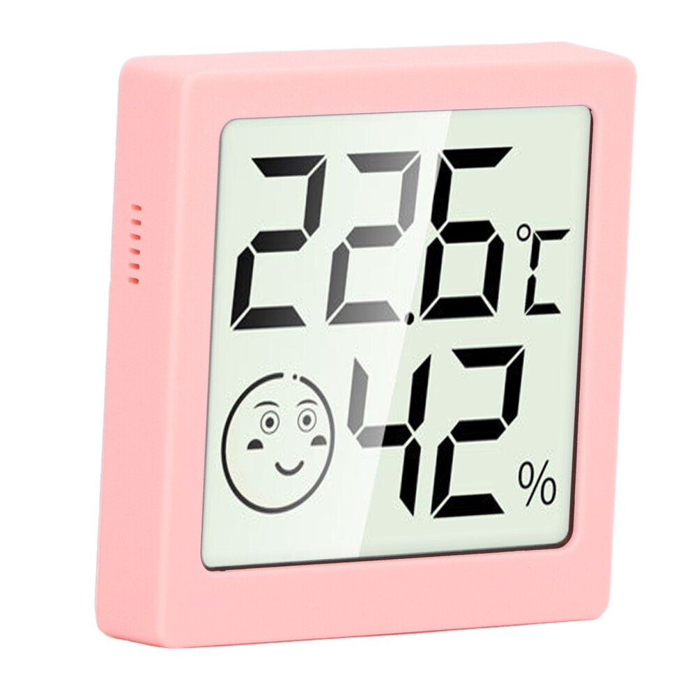 Room Thermometer and Humidity Gauge Household High Accuracy Mini Digital Thermometer Hygrometer Pink