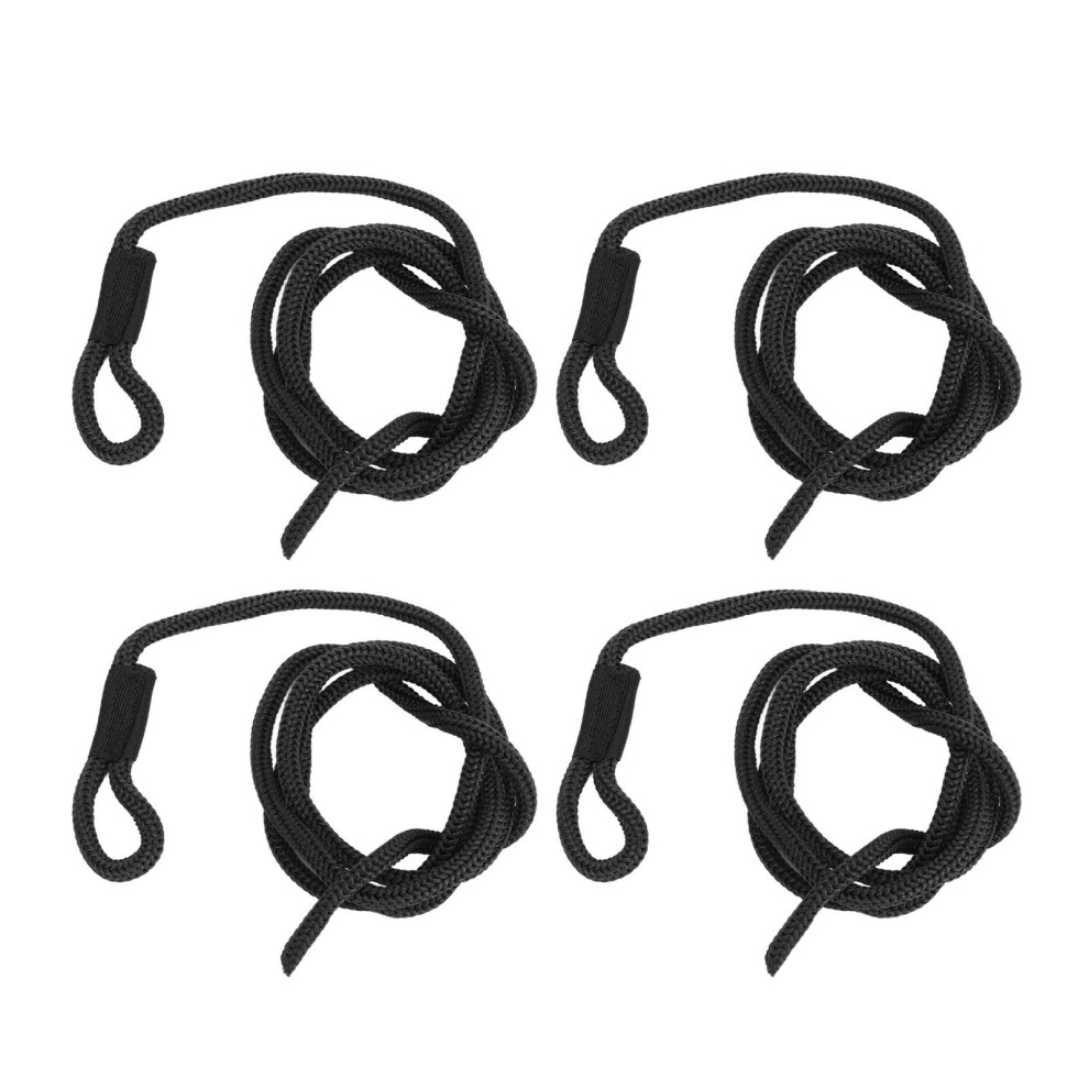 4Pcs Dock Line 1.5M Long High Strength Polyester Wear Resistance Boat Bumper Ropes For Marine Black 8491314805818