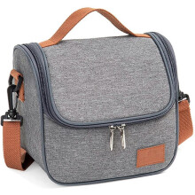 2024 Thermal Bag High Capacity Insulated Bag, Foldable Waterproof Lunch Bag, Two Lunch Boxes, Thickened