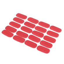 20pcs Leather Tags Soft Decorative DIY Leather Labels with Holes for Bags Purses Sewing Projects Red