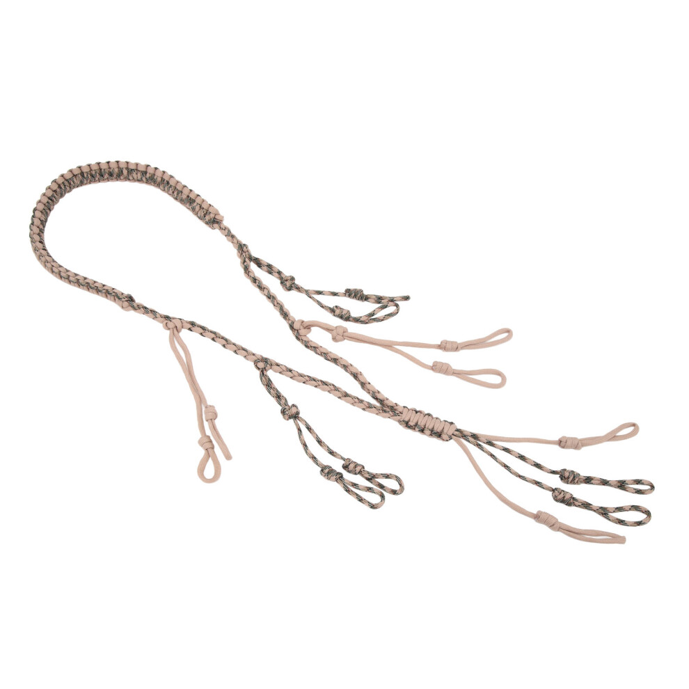 Ducks Hunting Lanyard 12 Calls Portable Polyester Special Weaved Comfortable Goose Calls Paracord for Outdoor Hunt Gift Grey Khaki CP Camou