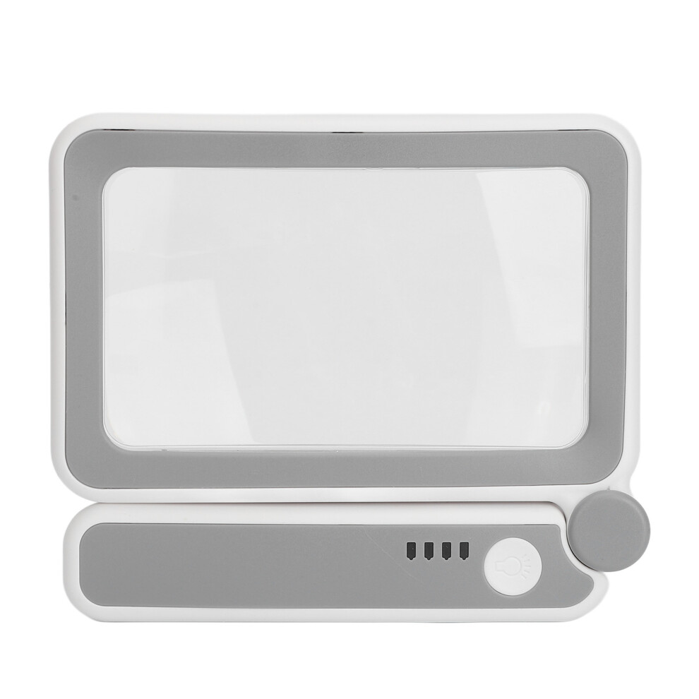 4X Handheld Reading Magnifier with 10 LEDs Relieve Eye Strain 250mm Focus Folding Magnifier
