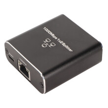 Ethernet Splitter RJ45 Network Port 1 to 2 Port Aluminum Alloy Gigabit Network Switch 1000Mbps