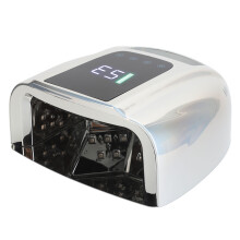 UV Nail Light 96W 42 Light Chips Rechargeable Nail Curing Lamp Nail Dryer for Gel Polish Silver Plating Color 100‑240V EU Plug