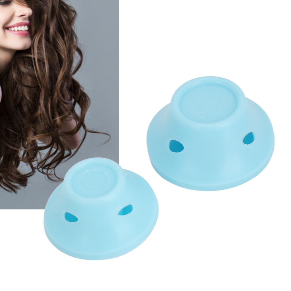 Blue 40Pcs Silicone Hair Curler Soft Heatless Lightweight Silicone Hair Roller For Home