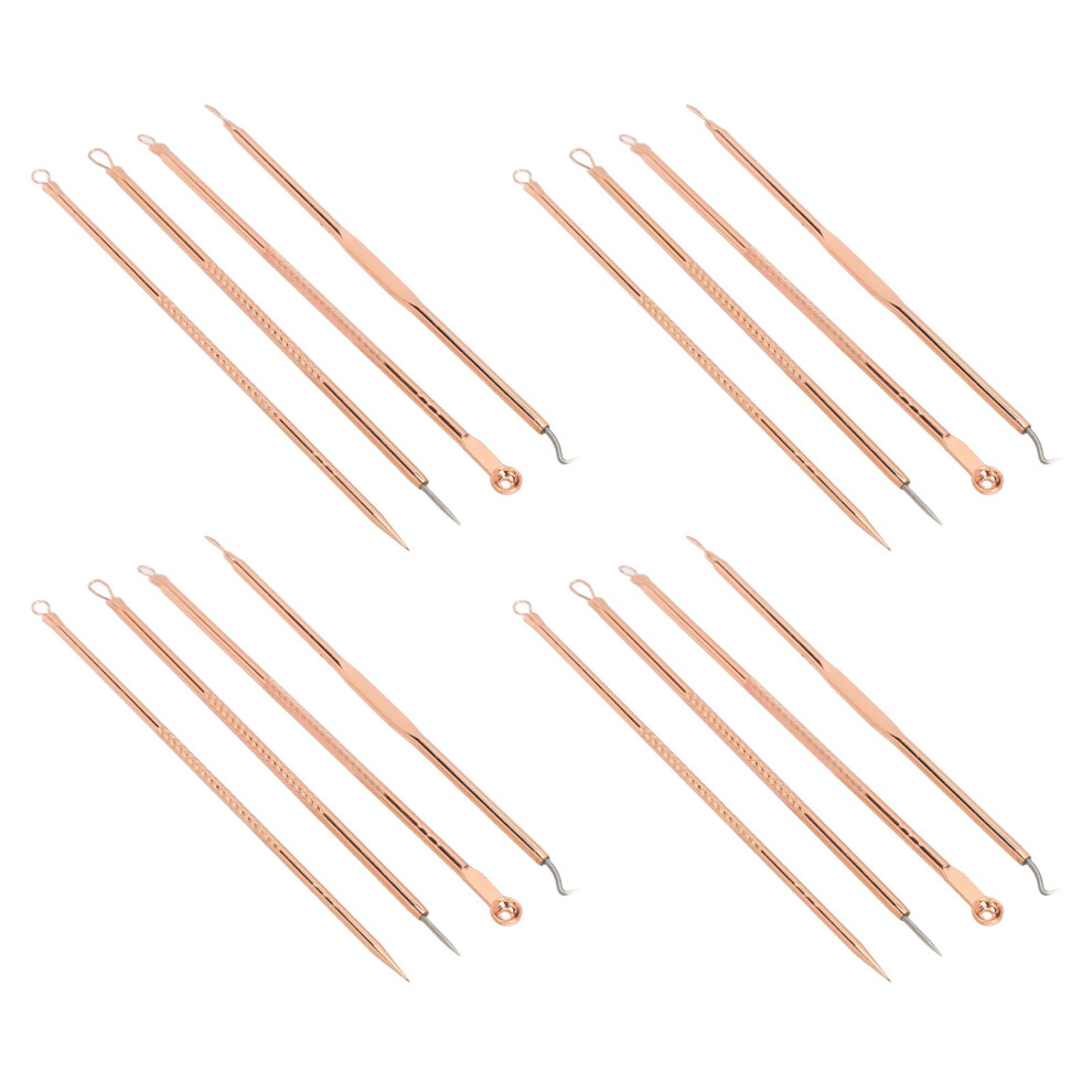 4 Set Pimple Blackhead Remover Comedones Extractor Tool Kit Professional Stainless Steel Zit Whitehead Popper
