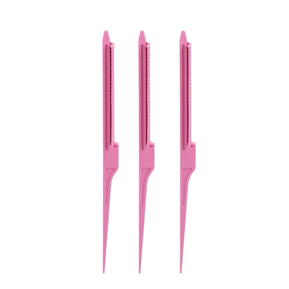 3pcs Rat Tail Comb Rounded Teeth Portable Hair Clip Highlights Comb Multifunctional Hair Styling Tool for Salon Barber Shop