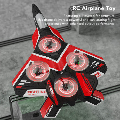 S80 RC Jet Plane Fixed Wing Red 500mAh 3 Speed 2