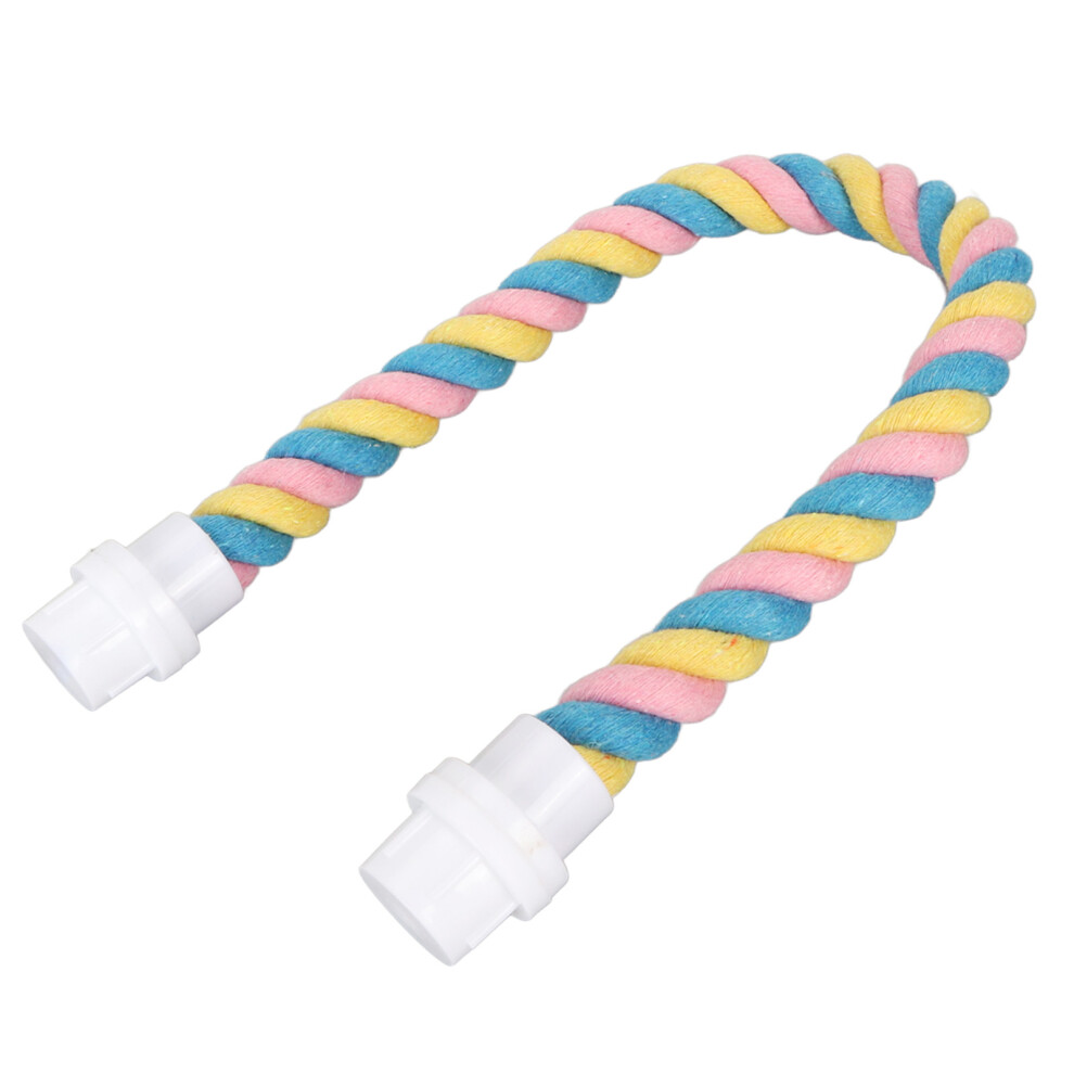 Bird Rope Perch Colorful Flexible Cotton Parrot Swing Climbing Standing Toy for Cockatiels Parakeets S 9.6in