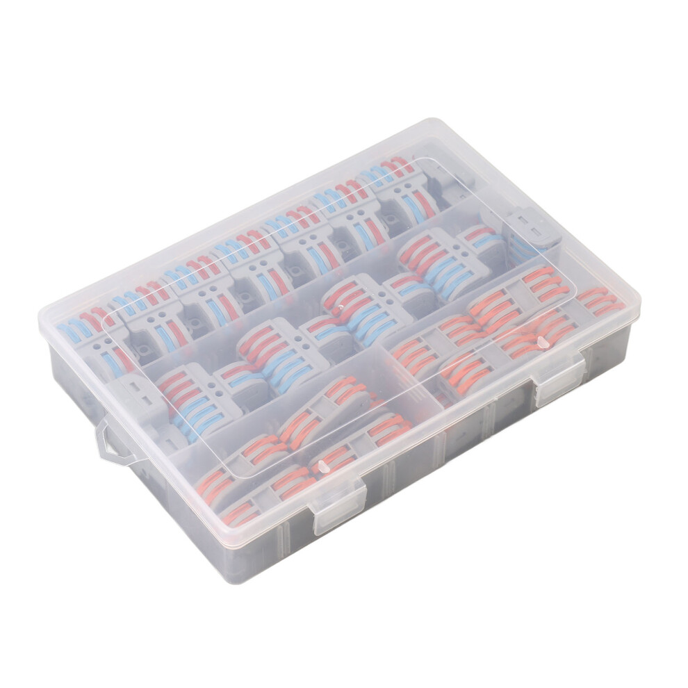 41Pcs Wire Splice Connector 32A 500V Lever Wire Connector Conductor Connector 4 Types For Connection 7891314822036