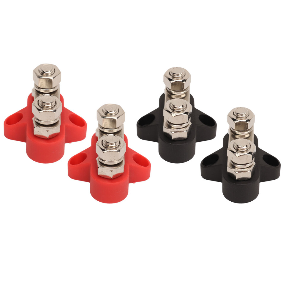 4 Pcs Battery Power Stud Dc 12Â48V M8 Dual Distribution Terminal Junction Post Block Bus Bar For Cars Rvs Boats Trucks 5061314823049