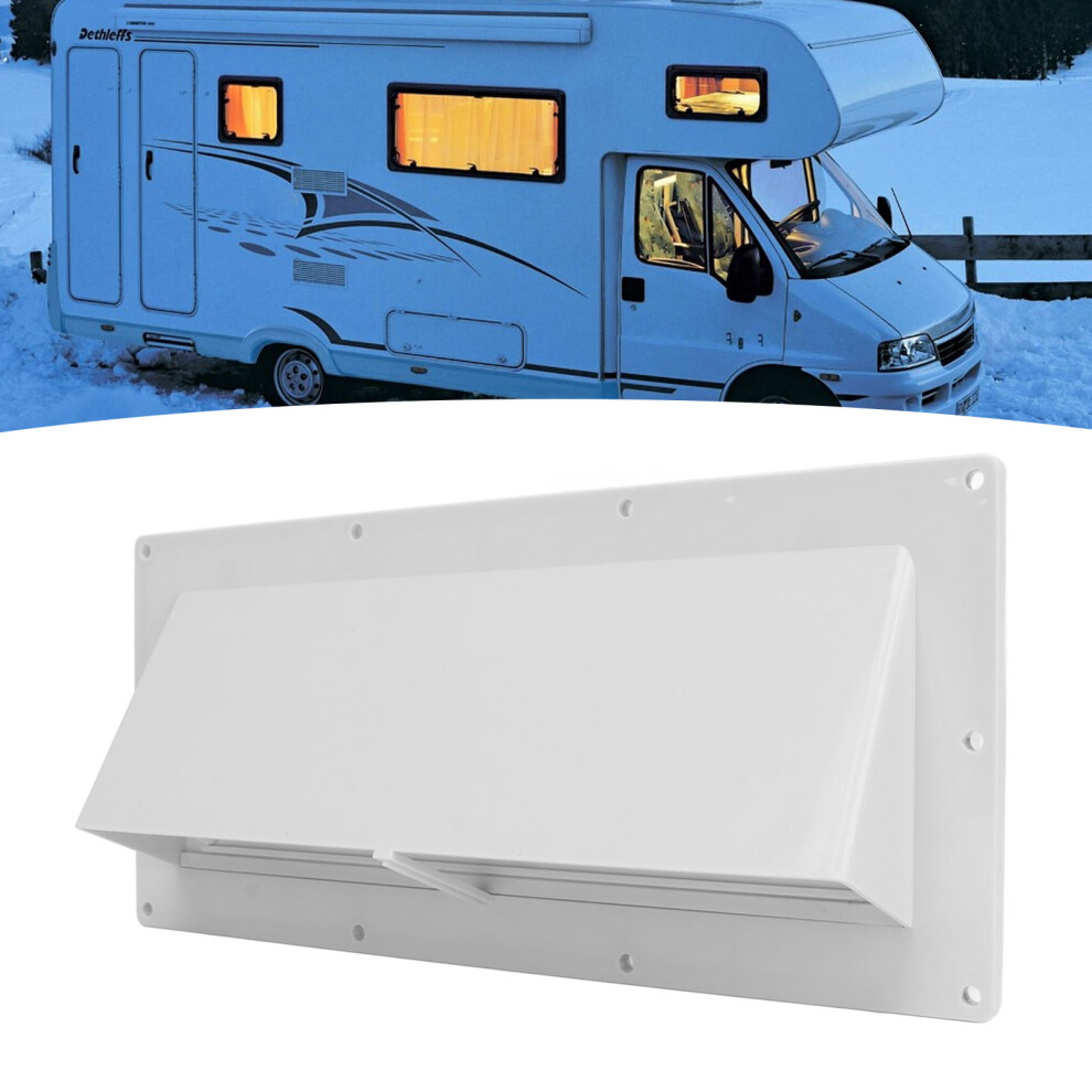 Rv Exhaust Vent Cover Range Hood Sidewall Vent Cover With Lockable Clips For Trailer Camper White 9351314830588