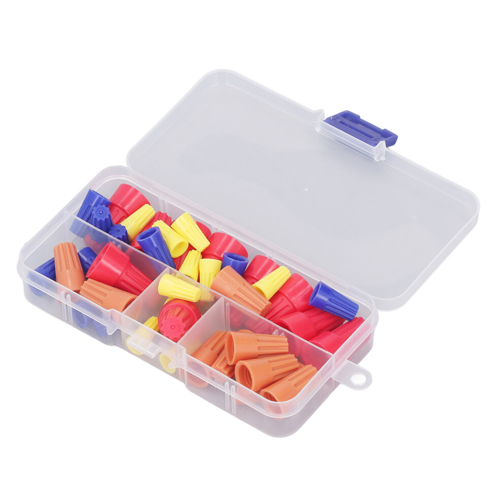 40Pcs Twist Wire Connector Electrical Wire Cap Connector Nut 4 Types Closed End Screw On Terminal Assortment 9461314832717