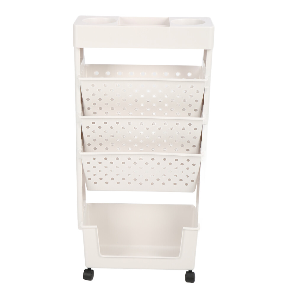 5 Tier Movable Bookshelf Removable Bookcase Rotatable Multilayer Mobile Bookshelf for Bedroom Dormitory Office-image-OPC-PHQYCM2-NEW