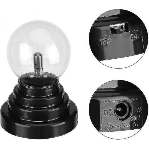 3inch Usb Magic Ball Socket Lightning Balloon Touch Crystal Lamp Sphere Sterilization Purity Anion Plasma Bulb Decoratio