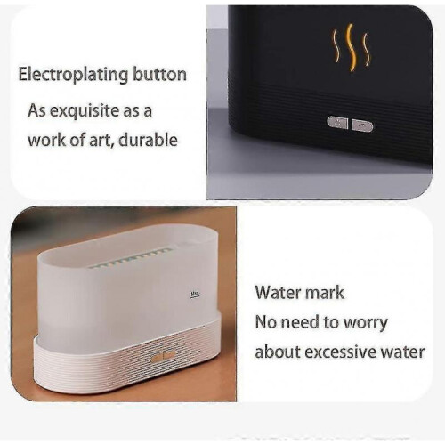Essential Oil Diffuser with Flame Night Light, 180ml Silent Aromatherapy Atomizing Humidifier, Essential Oil 2