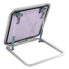 RV Window Round Corner Square Waterproof UV Protection RV Push Out Window with Stainless Steel Support Rods for Boat Yacht