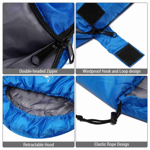 Lightweight Camping Sleeping Bag Waterproof Warm Envelope Backpacking Sleeping Bag