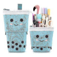(217 taro milk tea cotton) Cute Pen Pencil Telescopic Holder Pop Up Stationery Case