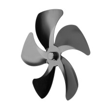 Stove Fan Blade Replacement Aluminum Alloy Enhance Warm Air Circulation Fireplace Fan 5 Blade for Stove Fan Accessories Black