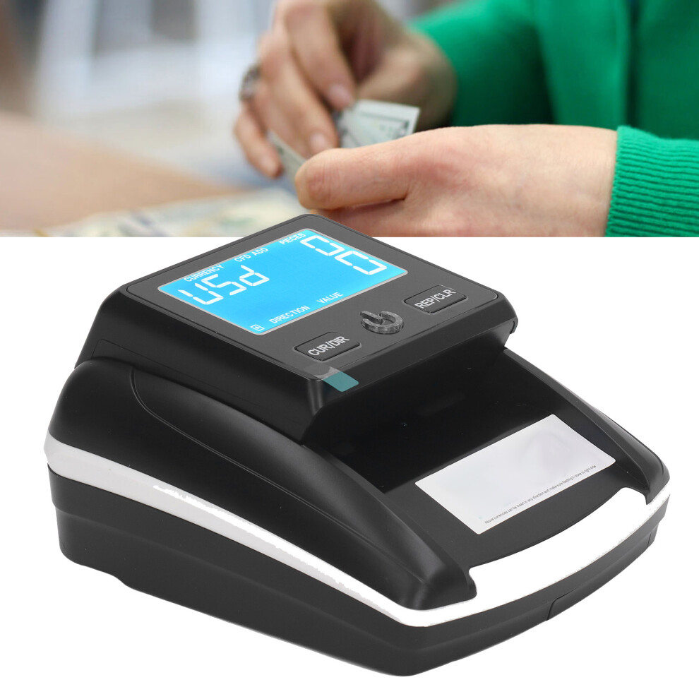 Counterfeit Bill Detector Portable Rechargeable 4 Way Direction USD EUR Bill Checker Machine AC100‑240V EU Plug-image-OPC-PHQYD9H-NEW