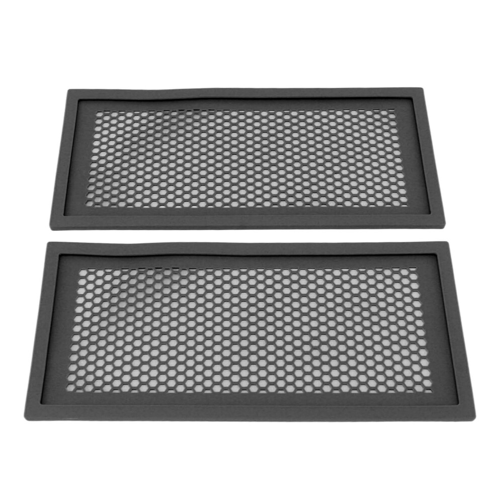 2Pcs Baby Proof Vent Cover Child Proof Safe Soft Silicone For Home Floor Catch Debris Hair Insect Black