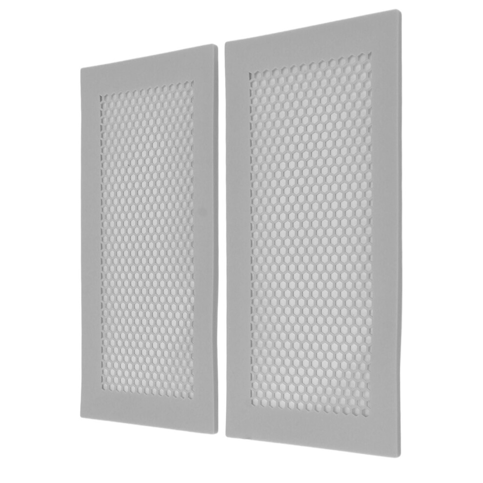2Pcs Baby Proof Vent Cover Child Proof Safe Soft Silicone For Home Floor Catch Debris Hair Insect Gray
