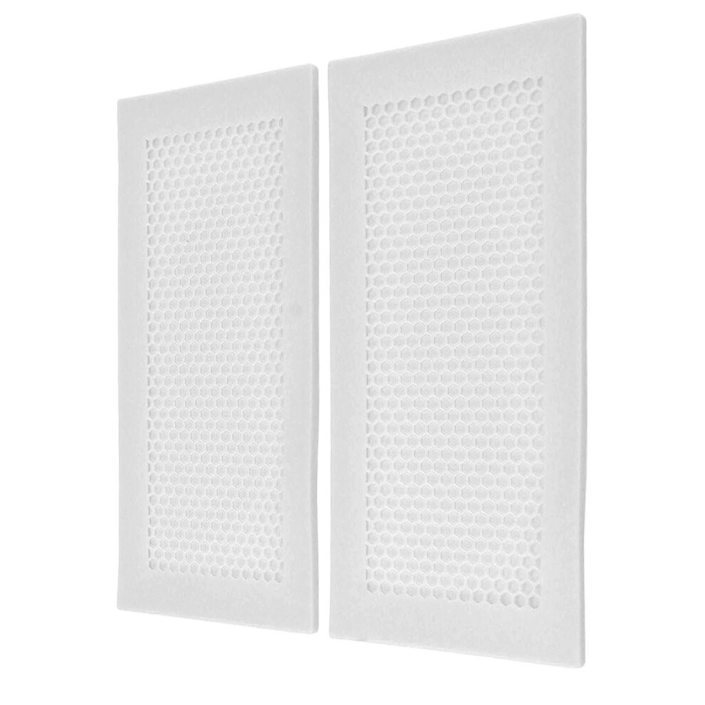 2Pcs Baby Proof Vent Cover Child Proof Safe Soft Silicone For Home Floor Catch Debris Hair Insect White
