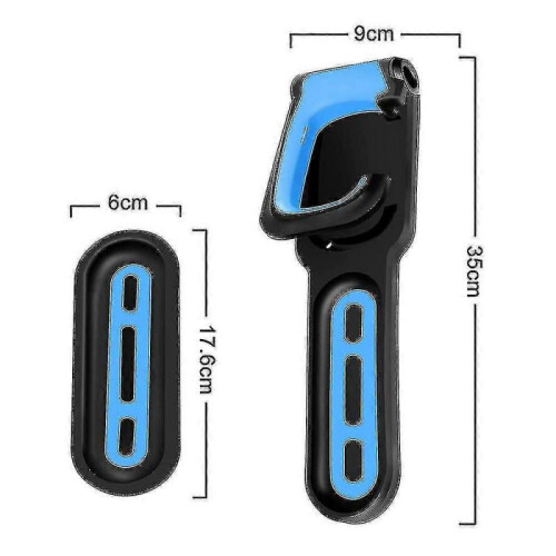 (Blue) Durable Foldable Vertical Bike Wall Mount Hook Bicycle Storage Rack Wall Hanger Holder