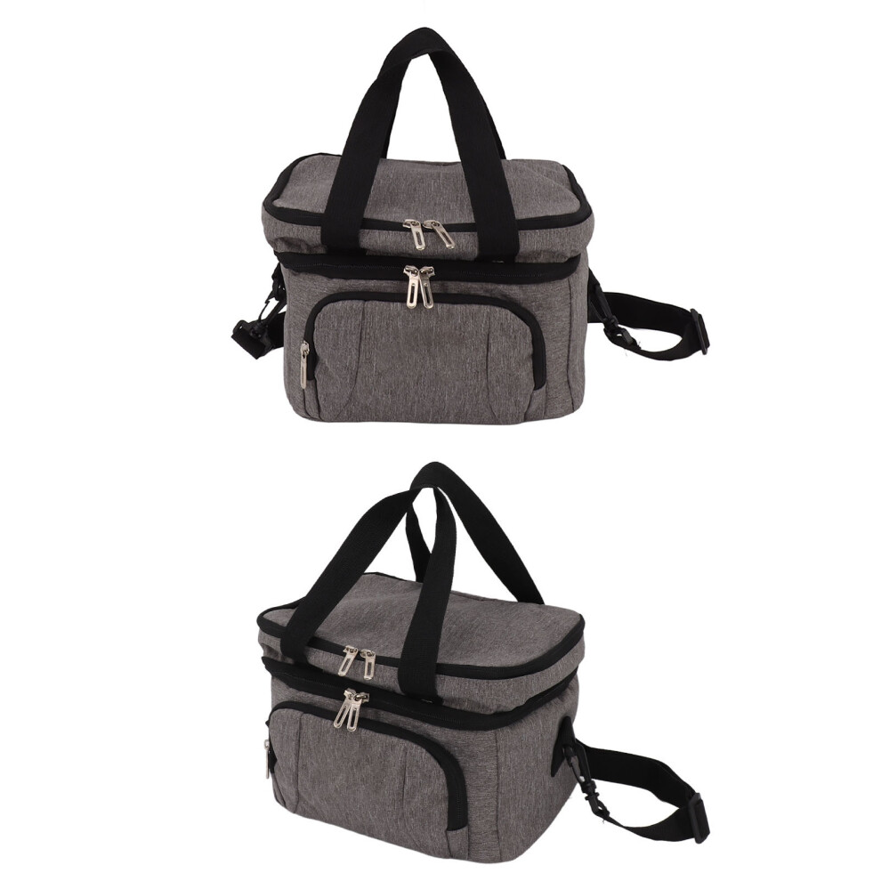 Collapsible Cooler Bag Oxford Cloth PEVA Leakproof Double Insulated Cooler Lunch Bag with Adjustable Shoulder Strap for Travel Beach Picnic