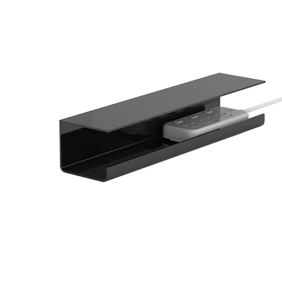 Under Desk Cable Management Tray Reduce Clutter Durability Punch Free Under Desk Power Strip Organizer Black 8441314851032