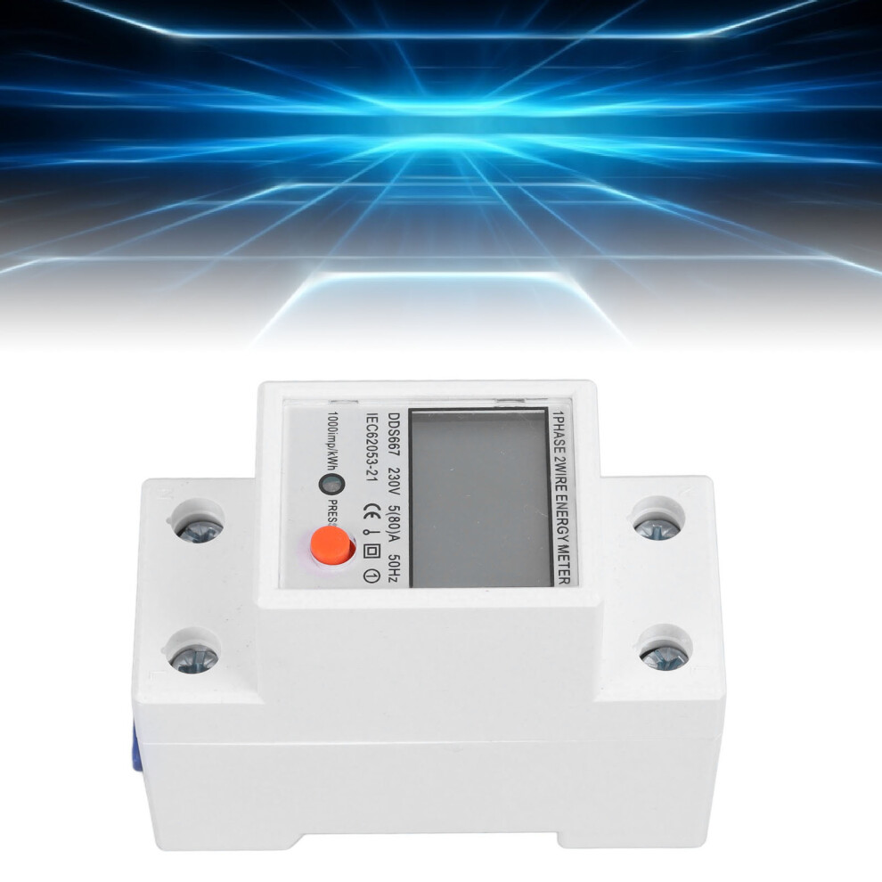 Multifunctional Power Meter 1 Phase Lcd Display Energy Monitor 200Â250V For Electrical Safety 4671314851129