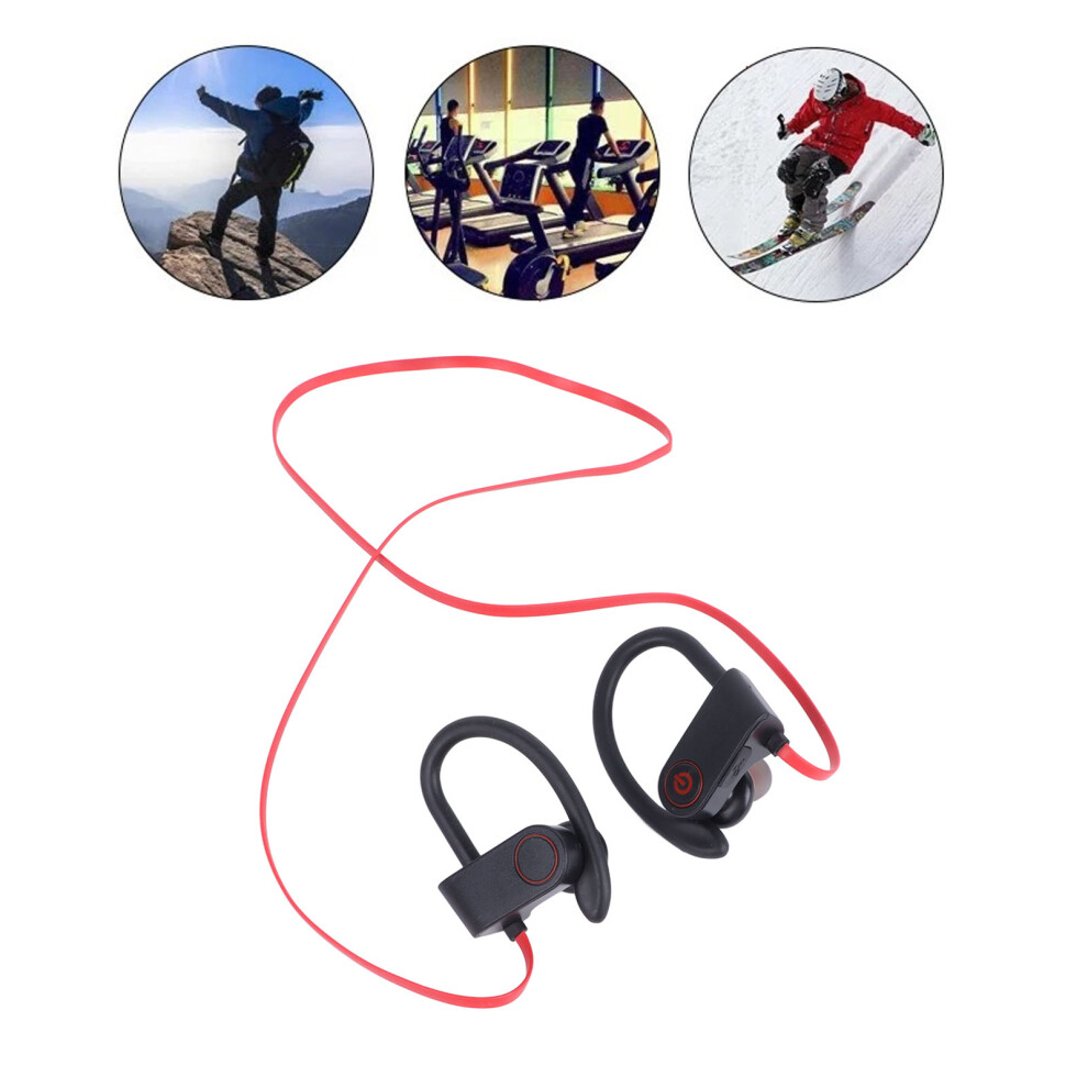 Bluetooth 5.0 Sports Headphones Multifunction Noise Cancelling Hifi Stereo Sound Wireless Running Headphones Red 6951314851137