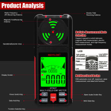 MAYILON Handheld EMF Meter Portable Electromagnetic Radiation Detector Household Laboratory Hospital Digital Electric Field Detector Multi-