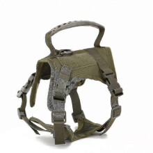 (GREEN) Tactical Cat Harness For Walking Escape Proof, Soft Mesh Adjustable Pet Vest Harness For Large Cat,small Dog