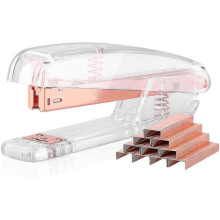 Rose Gold Stapler, Small Office Stapler, with Free 1000 Standard Staples
