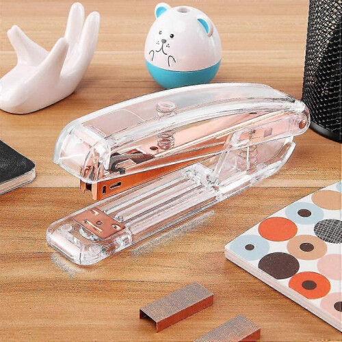 Rose Gold Stapler, Small Office Stapler, with Free 1000 Standard Staples 1