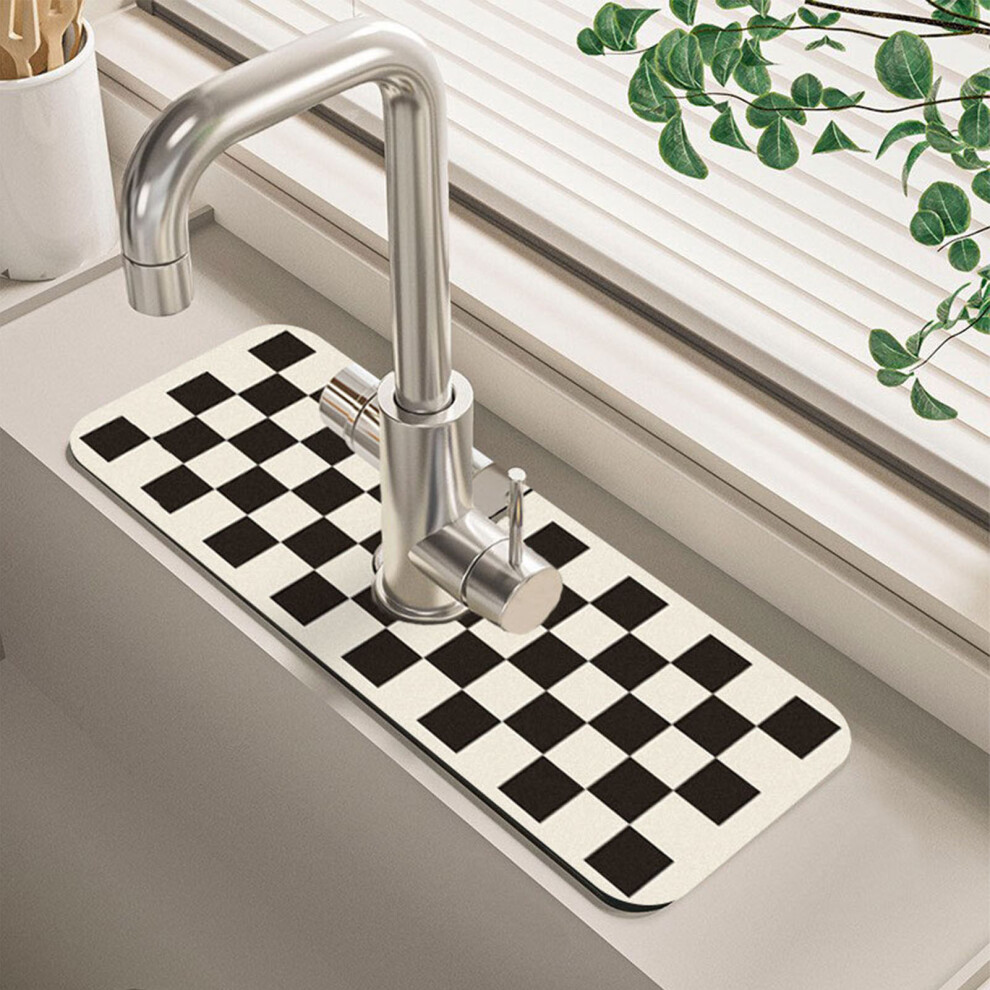 Kitchen Sink Splash Guard Absorbent Fast Drying Sink Faucet Mat Splash Guard Behind Faucet Drip Catcher For Kitchen Bathroom 7901314855467