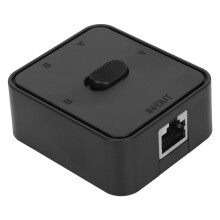 RJ45 CAT6 2 Ports Gigabit Network Switch 2 in 1 Out Network Key Press Splitter Switch 1 in 2 Out Power Free Network Switch