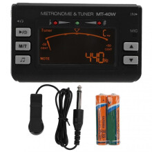 2024 Metronome Tuner Electric LCD Instrument 3 Pickup Modes for Guitar Violin SaxophoneMT?40W Wind Instrument