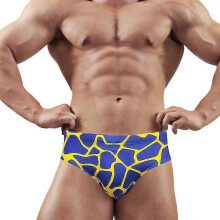 (M) Men Swimwear Briefs Men's Swimming Trunks Sexy Swim Underwear Irregular Line Printing Non-fading Light And Breathable Water