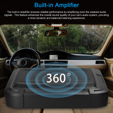 12 Inch 200W Car Audio Slim Under-Seat Subwoofer High Power Sub Bass Speaker Kit Built-in Power Amplifier for Car Truck SUV RV
