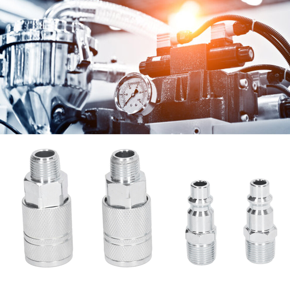 Air Hose Fittings 2 External Connection 2 External Plug 3/8 Inch Npt Industrial Air Compressor Quick Connect Fittings 3501314858235