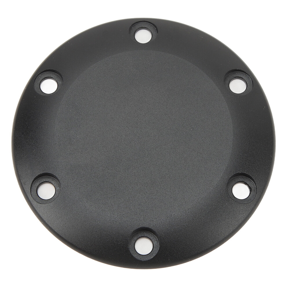 6 Holes Steering Wheel Horn Cover Aluminum Easy Installation Universal Fit For Most Cars Black 8141314863959