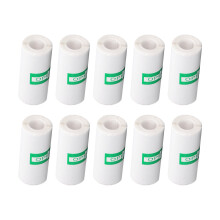 10 Rolls Thermal Printer Paper Self Adhesive Paper Roll White Printable Receipt Sticker 57x25mm