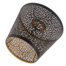 Metal Lamp Shade E26 E27 Forest Tree Style Hollow Out Iron Decorative Lampshade Cover with Inner Gold Pattern for Table Wall Ceiling Lamp B